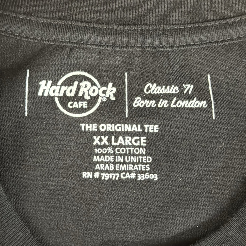 Hard Rock Cafe London England Classic '71 Black Yellow Red Women's T-Shirt XXL - Picture 10 of 11
